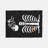 Skeleton Halloween Maternity Funny Pregnancy 2025  Fleece Deken (Voorkant (Horizontaal))
