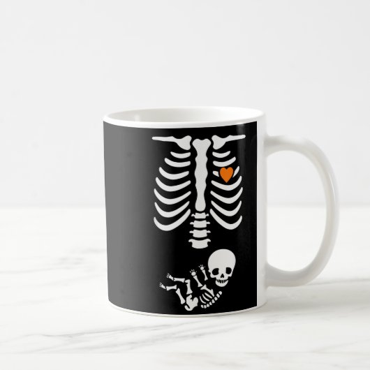 Skeleton Halloween Maternity Funny Pregnancy 2025  Koffiemok (Rechts)