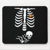Skeleton Halloween Maternity Funny Pregnancy 2025  Muismat (Voorkant)