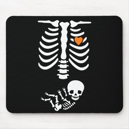 Skeleton Halloween Maternity Funny Pregnancy 2025  Muismat (Voorkant)