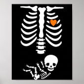Skeleton Halloween Maternity Funny Pregnancy 2025  Poster (Voorkant)