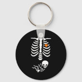 Skeleton Halloween Maternity Funny Pregnancy 2025  Sleutelhanger (Voorkant)