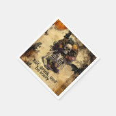 Skeleton Halloween Oogstfeest Servet (Hoek)