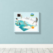 Skeleton Halloween Party Canvas Afdruk (Insitu (Houten vloer))