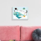 Skeleton Halloween Party Canvas Afdruk (Insitu (Woonkamer))