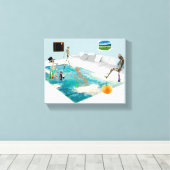 Skeleton Halloween Party Canvas Afdruk (Insitu (Houten vloer))