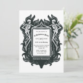 Skeleton Halloween Party Kaart (Staand voorkant)