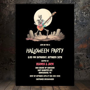 Skeleton Halloween Party Kaart