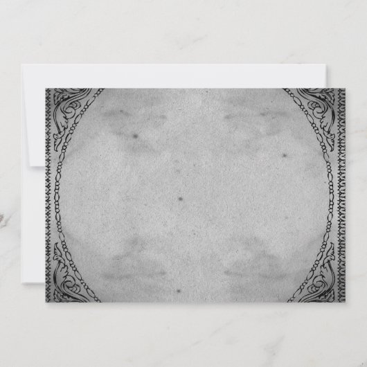 Skeleton Halloween Party Kaart (Achterkant)