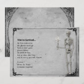 Skeleton Halloween Party Kaart (Voorkant / Achterkant)