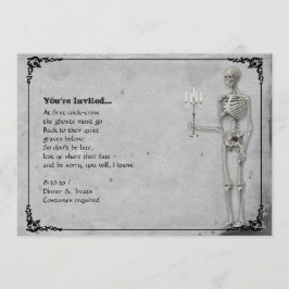 Skeleton Halloween Party Kaart