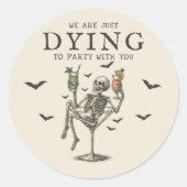  Skeleton Halloween Party Sticker (Voorkant)