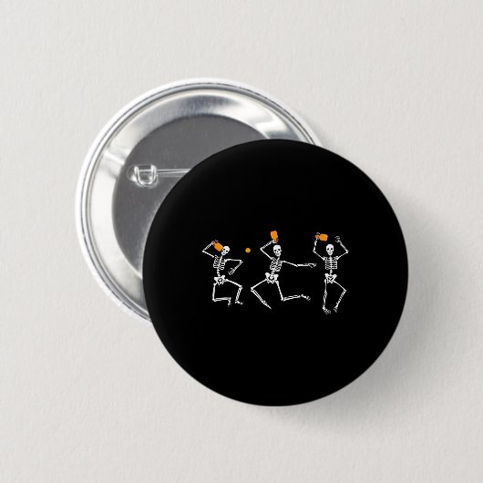 Skeleton Halloween Pickleball Ronde Button 5,7 Cm (Voorkant /achterkant)