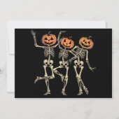 Skeleton Halloween Pumpkin Herfst Spooky Season Kaart (Voorkant)