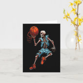 Skeleton Halloween Spooky Dunking Skull Kostuum Kaart (Gele Bloem)