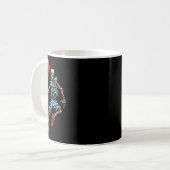 Skeleton Halloween Spooky Dunking Skull Kostuum Koffiemok (Voorkant links)
