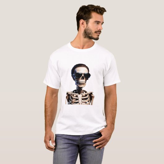 Skeleton Halloween T-shirt design (Voorkant volledig)