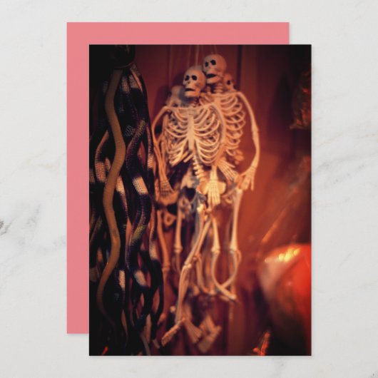 Skeleton Halloween Tivoli View Save The Date (Voorkant / Achterkant)