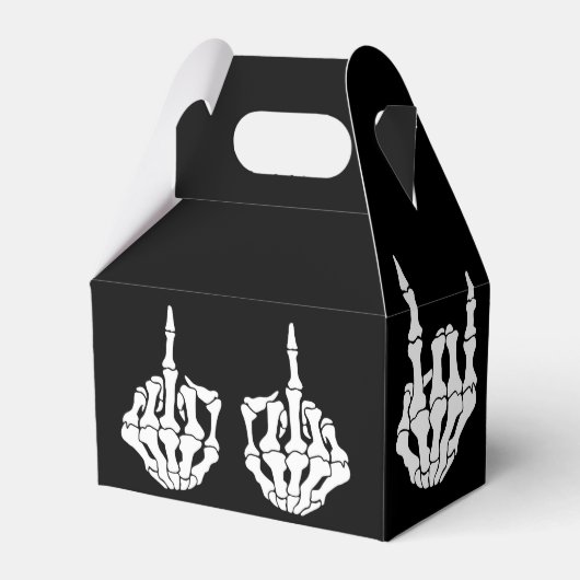 Skeleton Halloween Verjaardag Bedankdoosjes (Achterkant)