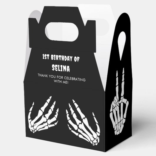 Skeleton Halloween Verjaardag Bedankdoosjes (Geopend)
