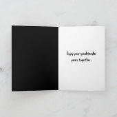 Skeleton Halloween Wedding Gefeliciteerd Kaart (Binnen)