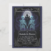 Skeleton Halloween Wedding Invitation Kaart (Voorkant)