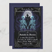 Skeleton Halloween Wedding Invitation Kaart (Voorkant / Achterkant)