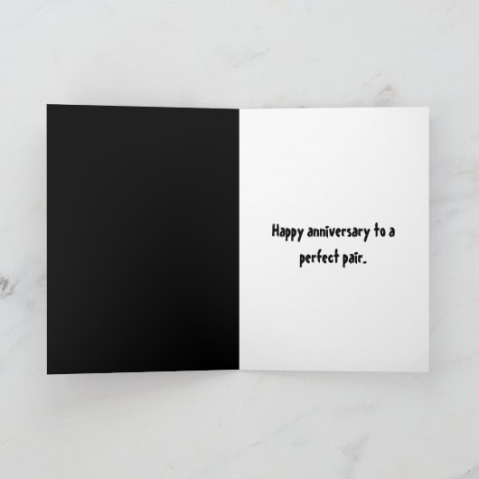 Skeleton Halloween Wedding Jubileum Kaart (Binnen)