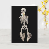 Skeleton Halloween Wedding Jubileum Kaart (Gele Bloem)