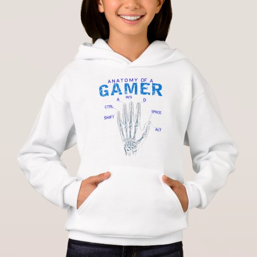 Skeleton Hand Anatomy voor Gamers – Toetsenbord (Voorkant)