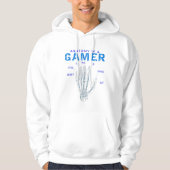 Skeleton Hand Anatomy voor Gamers – Toetsenbord Hoodie (Voorkant)