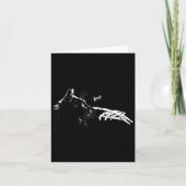 Skeleton Hand Boop Halloween Schattige Zwarte Katt Kaart (Voorkant)