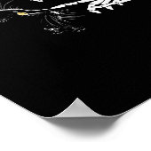 Skeleton Hand Boop Halloween Schattige Zwarte Katt Poster (Hoek)