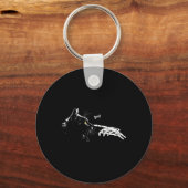 Skeleton Hand Boop Halloween Schattige Zwarte Katt Sleutelhanger (Voorkant)