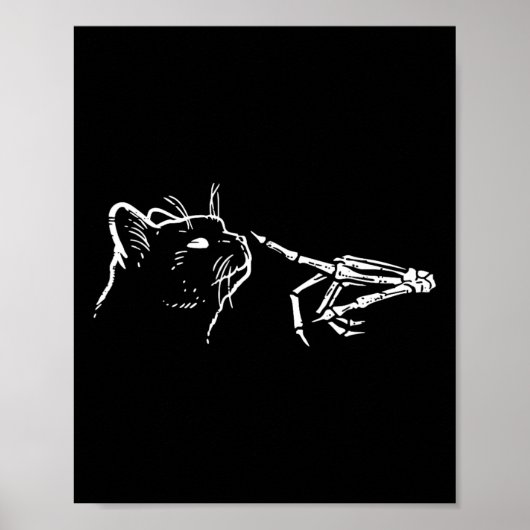 Skeleton Hand Boop Pumpkin Spooky Black Mom Hallow Poster (Voorkant)