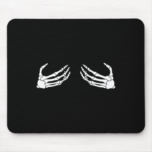 Skeleton Hand Borst Grappig Halloween Kostuum Spoo Muismat (Voorkant)