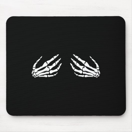 Skeleton Hand Borst Grappig Halloween Kostuum Spoo Muismat (Voorkant)