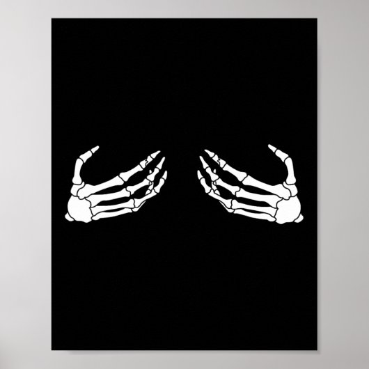 Skeleton Hand Borst Grappig Halloween Kostuum Spoo Poster (Voorkant)