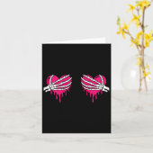 Skeleton Hand Borst Liefde Hart Halloween Vrouwen Kaart (Gele Bloem)