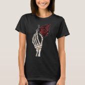 Skeleton Hand Butterfly T-shirt (Voorkant)