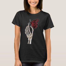 Skeleton Hand Butterfly T-shirt