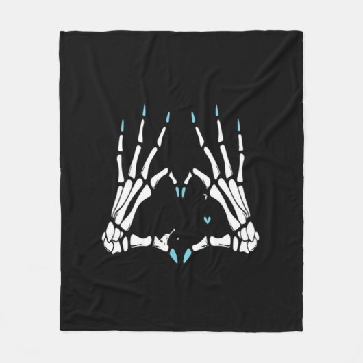 Skeleton Hand Classic Halloween Fleece Deken (Voorkant)