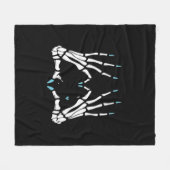 Skeleton Hand Classic Halloween Fleece Deken (Voorkant (Horizontaal))