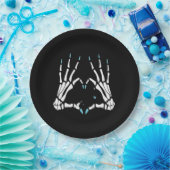 Skeleton Hand Classic Halloween Papieren Bordje (Feest)