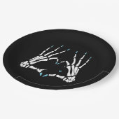 Skeleton Hand Classic Halloween Papieren Bordje (Gekanteld)