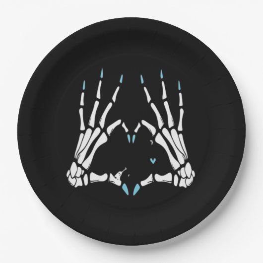 Skeleton Hand Classic Halloween Papieren Bordje (Voorkant)