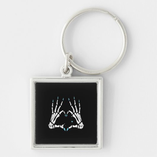 Skeleton Hand Classic Halloween Sleutelhanger (Voorkant)