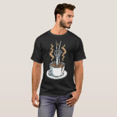 Skeleton Hand Coffee Internationale Koffiedag T-shirt (Voorkant volledig)