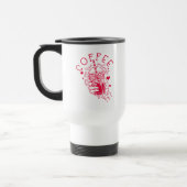 Skeleton Hand Coffee Red Hearts Gothic Reisbeker (Links)