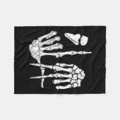 Skeleton Hand Comma La Punctuation Kamala Harris Fleece Deken (Voorkant (Horizontaal))